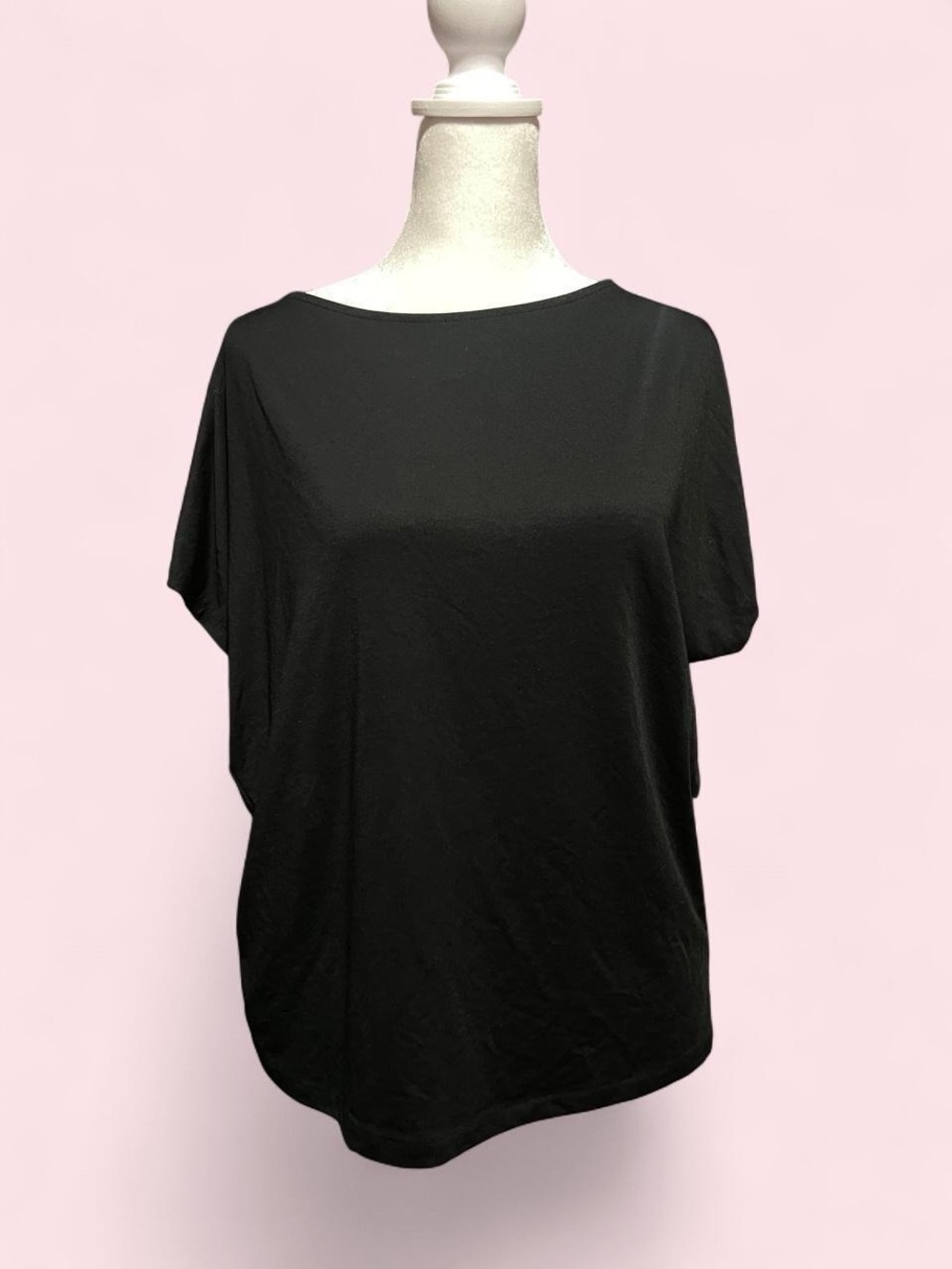 XS Black Uniqlo Women's Relaxed Boatneck Top